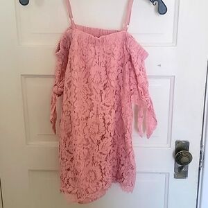 Pink lace top